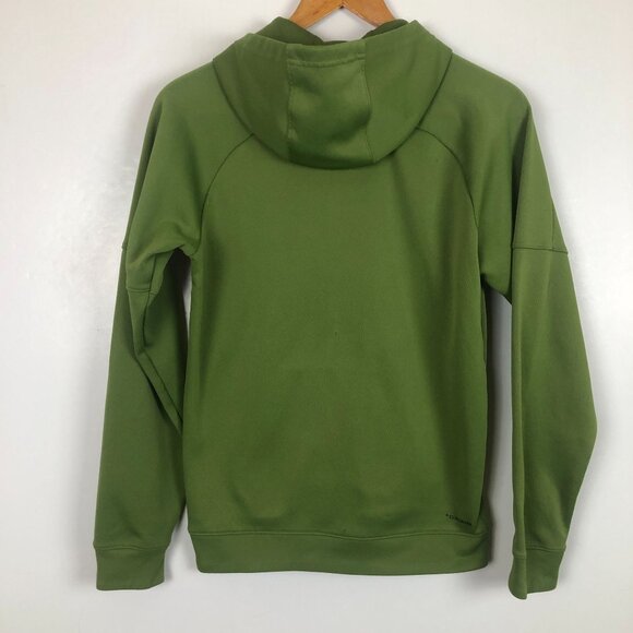 Adidas Hooded Sweatshirt Men's Sz Small ClimaWarm Pullover Kangaroo Pocket Green - Picture 8 of 12